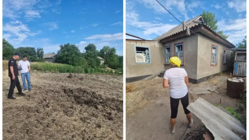 Уламки дрона пошкодили будинки в селі на Кіровоградщині: вибух стався просто на городі