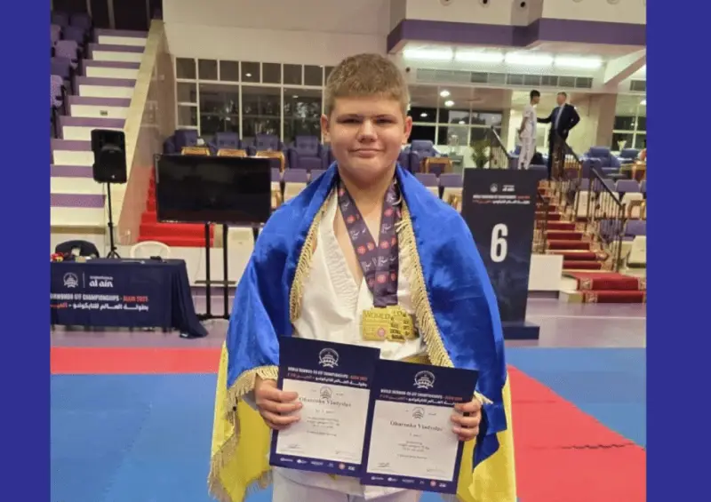 11-річний Владислав Огаренко з Кіровоградщини став чемпіоном світу з таеквон-до